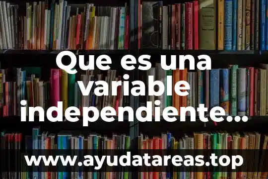 Que es una variable en una tesis ejemplos 4 Que es una variable independiente en marketing
