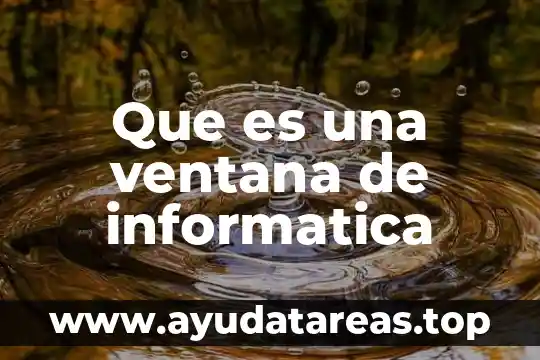 Que es ser tecnico en informatica 7 Que es una ventana de informatica