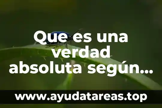 Que es una verdad absoluta según descartes