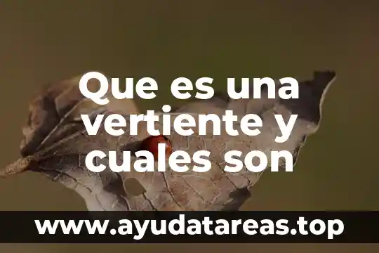Que es son recursos no renovables 8 Que es una vertiente y cuales son