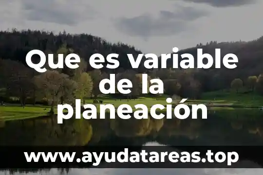 Que es una variable y tipos de variables en investigacion 7 Que es variable de la planeación