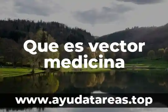 Que es vector medicina