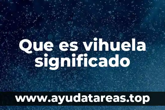 Significado que es líquido 5 Que es vihuela significado