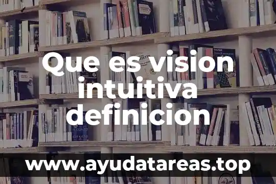 Que es vision intuitiva definicion