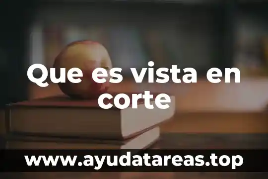 Que es vista en corte