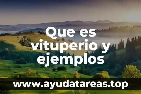 Que es vituperio y ejemplos
