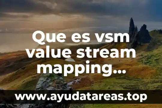 Que es vsm value stream mapping español
