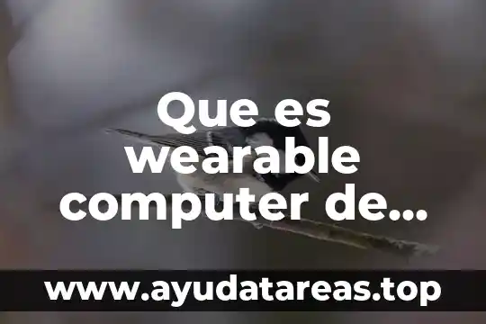 Que es wearable computer de ejemplos