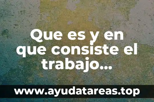 Que es y en que consiste el trabajo domestico