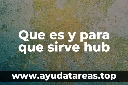 Que es y para que sirve hub