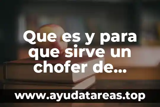 Que es y para que sirve un chofer de autobus