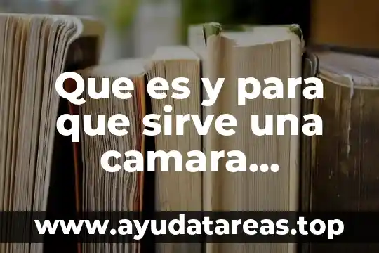 Qué es una cámara de cine 8 Que es y para que sirve una camara hiperbárica