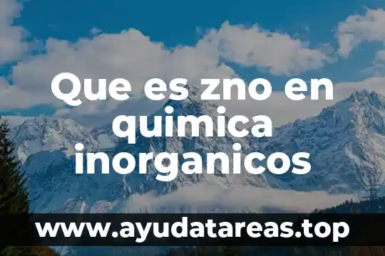 Para que es el examen de quimica clinica 5 Que es zno en quimica inorganicos