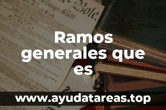 Ramos generales que es