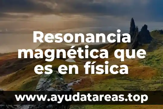 Resonancia magnética que es en física