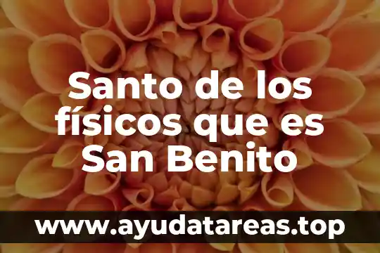 Concepto de que es el espiritu santo 3 Santo de los físicos que es San Benito