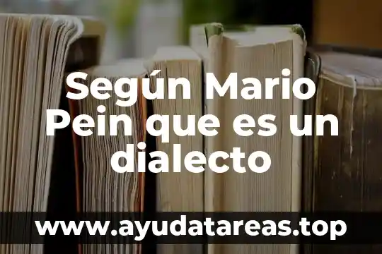 Mario benedetti que es lo nuestro significado 6 Según Mario Pein que es un dialecto