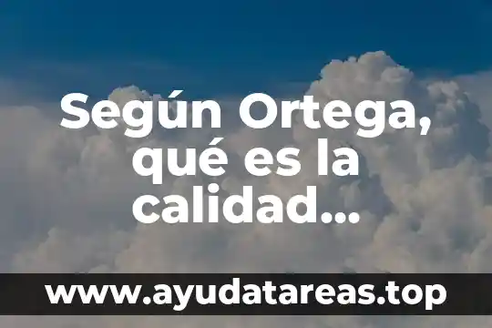 Según Ortega, qué es la calidad educativa