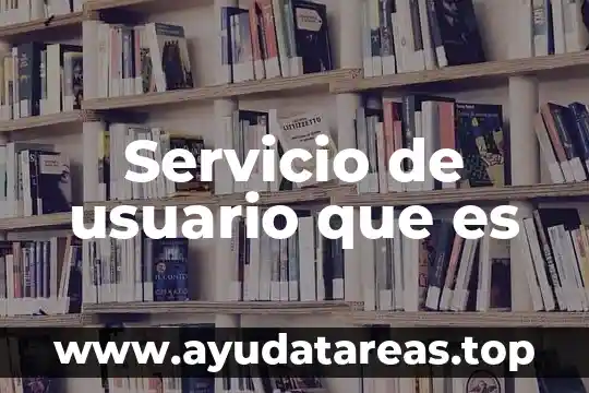 Qué es un número de identificación de usuario 6 Servicio de usuario que es