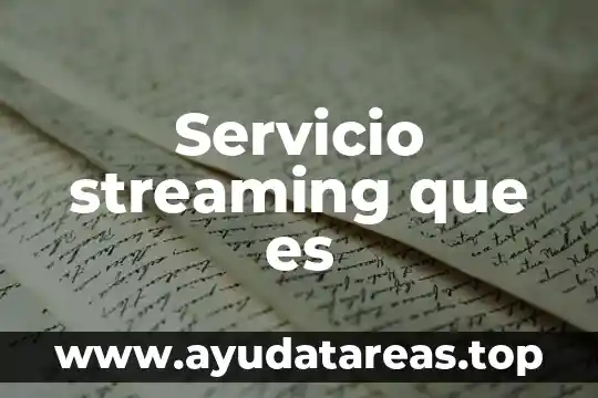 Que es el nombre de servicio cfe 8 Servicio streaming que es