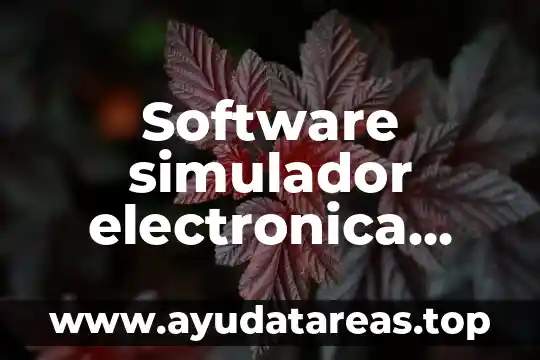 Qué es el examen de ácido valproico 5 Software simulador electronica que es