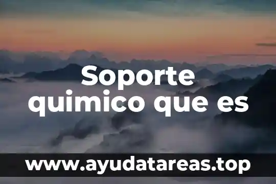 Soporte quimico que es