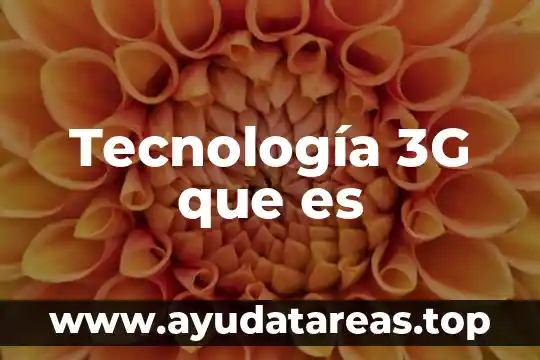 Qué es la tecnología autoinflar 8 Tecnología 3G que es