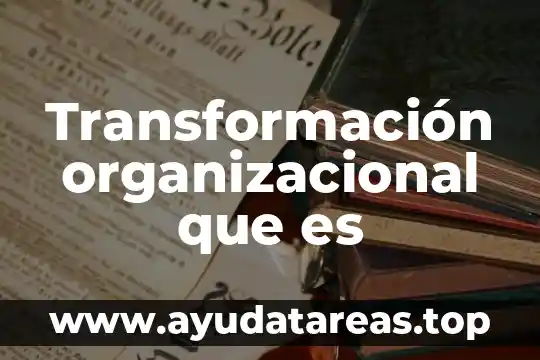 Que es una estrategia organizacional 3 Transformación organizacional que es