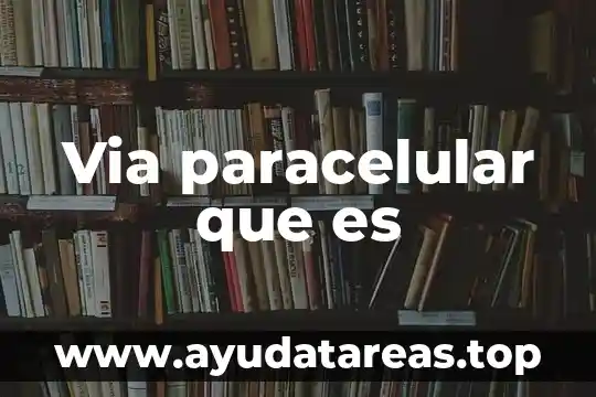 Via sublingual que es 6 Via paracelular que es