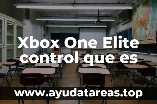 Xbox One Elite control que es
