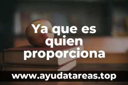 Ya que es quien proporciona