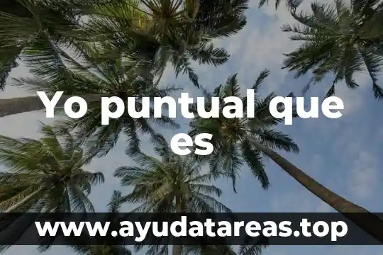 Yo puntual que es