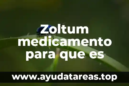 Zoltum medicamento para que es